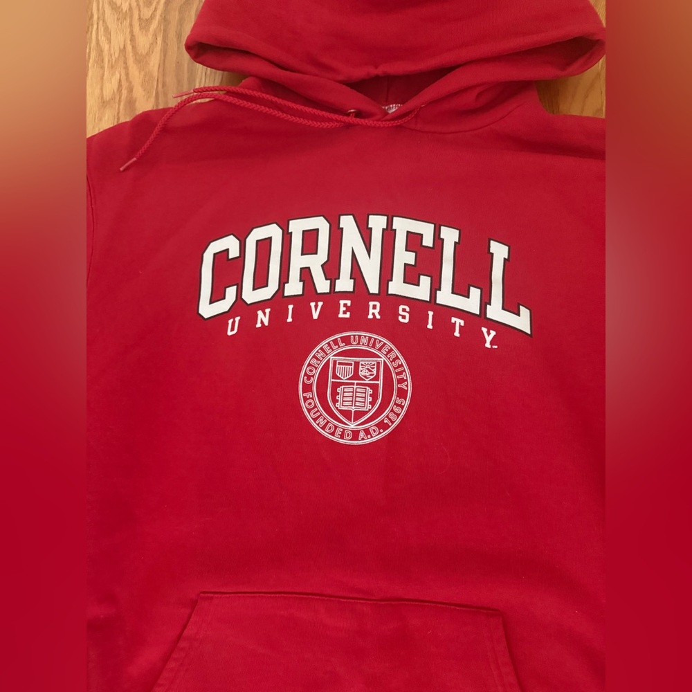 Champion Red Cornell University Men's Sweatshirt/hoodie Sz L - Picture 2 of 3